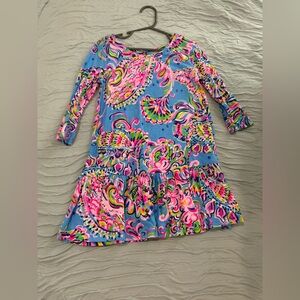 Lilly Pulitzer Blue and Pink Paisley Kids Dress